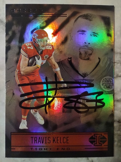 Hand Signed Travis Kelce Card W/ COA