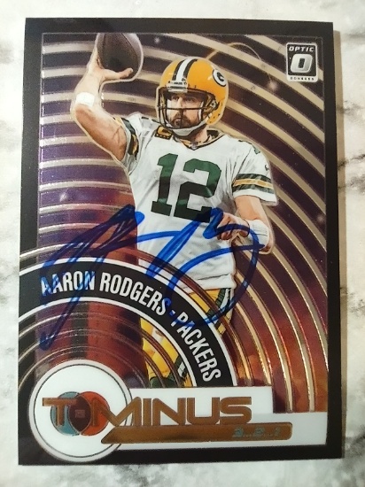 Hand Signed Aaron Rodgers Card w/COA