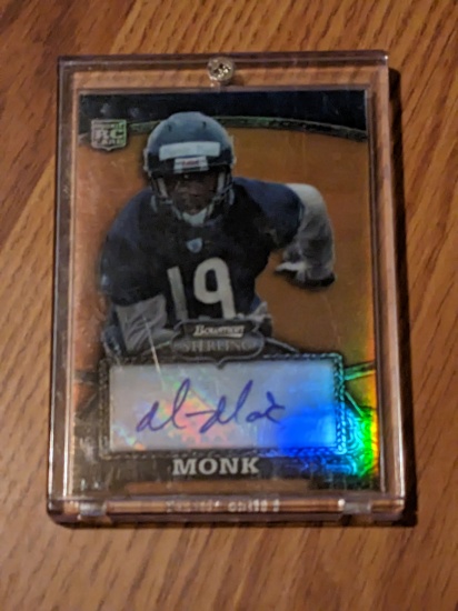 2008 Bowman Sterling Gold Refractor1036 /1050 SP Marcus Monk #138 Rookie Auto RC