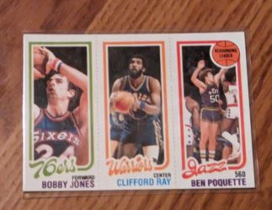 1980-81 Topps #99 / 183 / 235 Bobby Jones / Clifford Ray / Ben Poquette