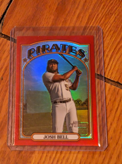 Josh Bell Topps 2021 063/372 SP holo Refractor red