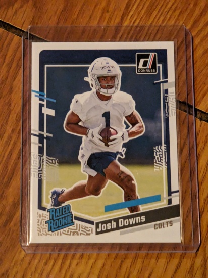 2023 Panini Donruss JOSH DOWNS RC #345 Rated Rookie Auto COLTS