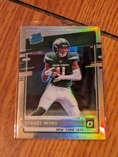 Denzel Mims 2020 Donruss Optic Rated RC Silver Holo Prizm Jets 173