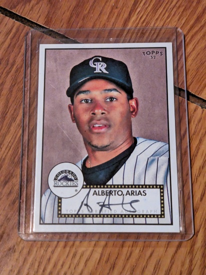 Alberto Arias Autograph Rookie Card RC 2007 Topps '52 - Signatures #52S-AA