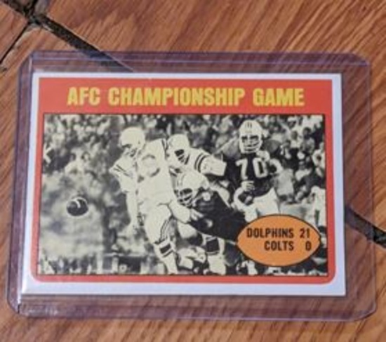 1972 Topps #137 AFC Championship Game Unitas Colts Dolphins