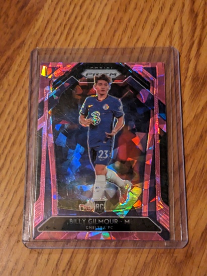 Billy Gilmour 2020-21 Panini Prizm EPL Pink Cracked Ice Chelsea RC #213