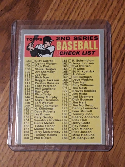 1970 Topps 2nd Series Checklist #128 Baseball