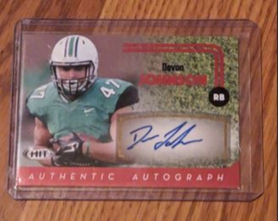 2016 SAGE HIT Devon Johnson AUTO Carolina Panthers Marshall