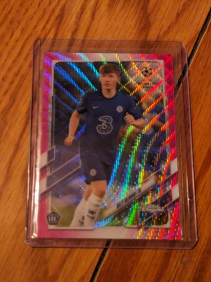2020-21 TOPPS CHROME #66 BILLY GILMOUR RC PINK WAVE REFRACTOR CHELSEA ROOKIE SP