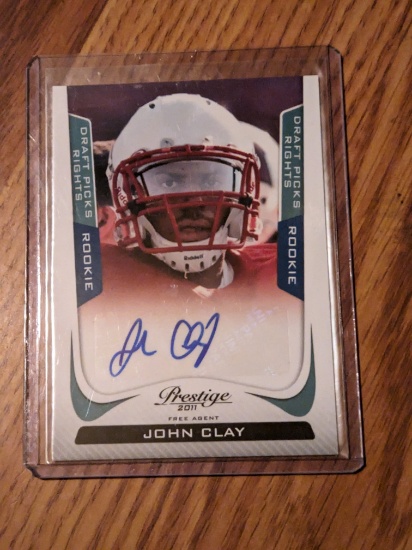 2011 Prestige Draft Picks Rights John Clay Badgers #252 RC Auto