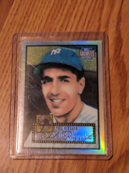 2001 Topps Archives Reserve Phil Rizzuto 1952 Rookie Reprint Refractor #68