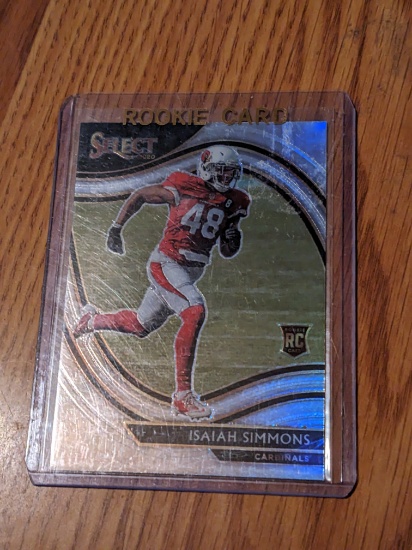 Isaiah Simmons 2020 Panini Select Silver Prizm Field RC #388 Arizona Cardinals