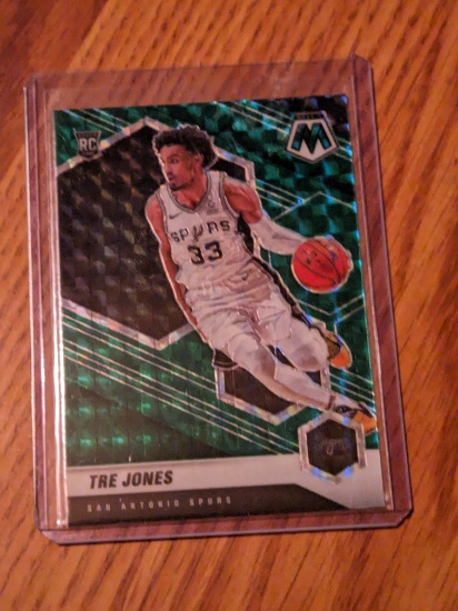2020-21 Mosaic Green Mosaic #243 Tre Jones RC Rookie San Antonio Spurs