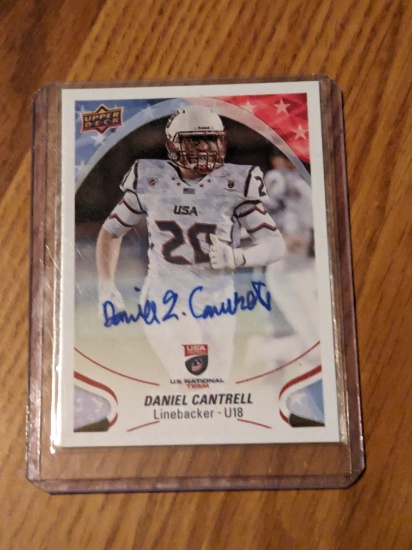 2017 Upper Deck USA Football Flag Wave Auto Daniel Cantrell #26 Auto