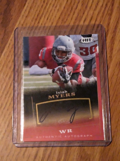 Isiah Myers A99 signed autograph auto 2015 Sage HIT Football Trading Card
