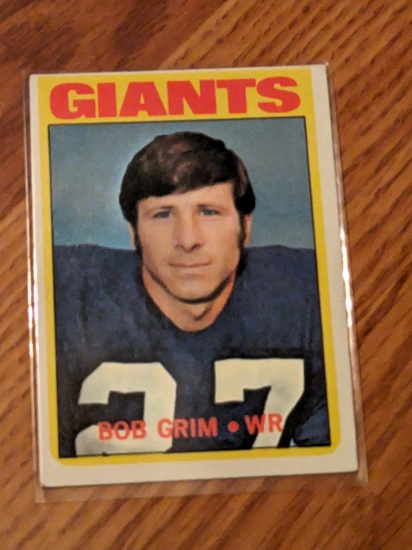 1972 Topps Vintage Bob Grim #76 New York Giants