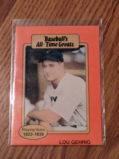 Lou Gehrig - 1987 Hygrade All-Time Greats - Orange Border New York Yankees