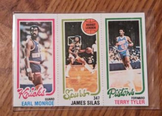 1980 Topps Earl Monroe, James Silas & Terry Tyler #151