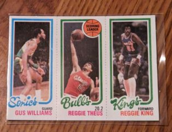 1980-81 Topps Basketball #168 233 Gus Williams/41 Reggie Theus/128 R. King