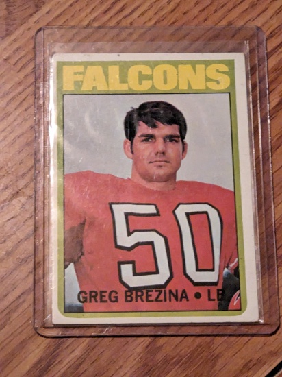 1972 Topps Football Greg Brezina RC #196 Atlanta Falcons Vintage NFL RC