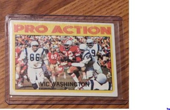 1972 Topps PRO ACTION VIC WASHINGTON #255 San Francisco 49ers