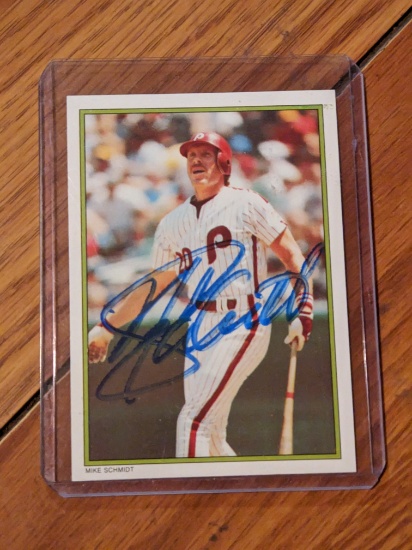 Mike Schmidt autographed card w/coa