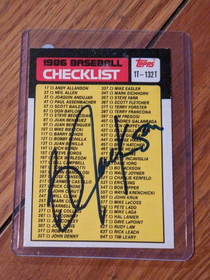Bo Jackson autographed card w/coa