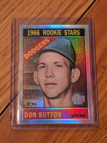 2001 Topps Archives Reserve DON SUTTON 1966 Rookie Stars Reprint Refractor #288