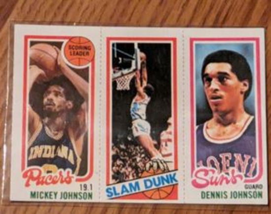 1980 Topps 112/264 / 194 Mickey Johnson/World B. Free/Dennis Johnson (Basketball Card