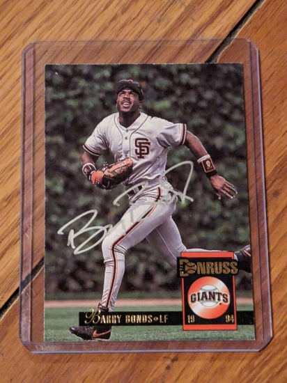 Barry Bonds autographed card w/coa