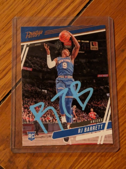 RJ Barrett RC autographed card w/coa
