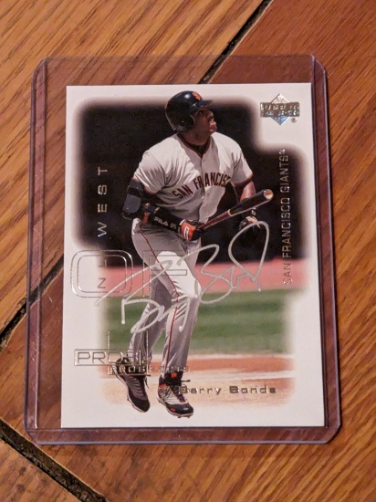 Barry Bonds autographed card w/coa