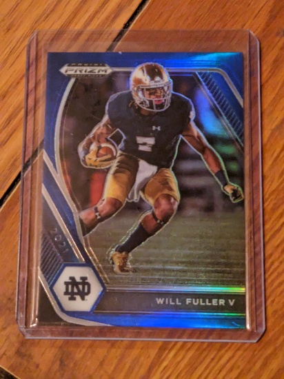 2021 PANINI PRIZM DRAFT PICKS COLLEGIATE BLUE WILL FULLER V NOTRE DAME FIGHTING