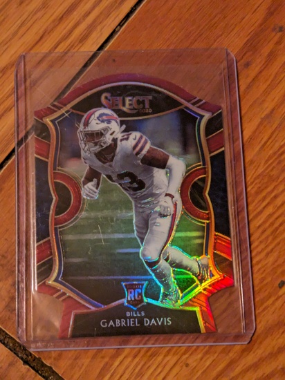 2020 Panini Select Concourse Maroon Prizm Die-Cut Gabriel Davis #82 Rookie RC