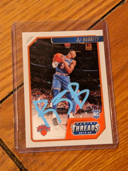 RJ Barrett RC autographed card w/coa