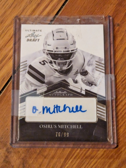 76/99 SP 2021 Leaf Ultimate Draft Portrait Black and White Osirus Mitchell Auto