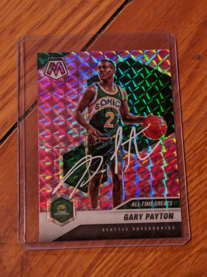 Gary Payton autographed card w/coa