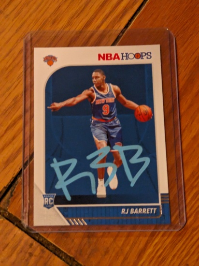 RJ Barrett RC autographed card w/coa