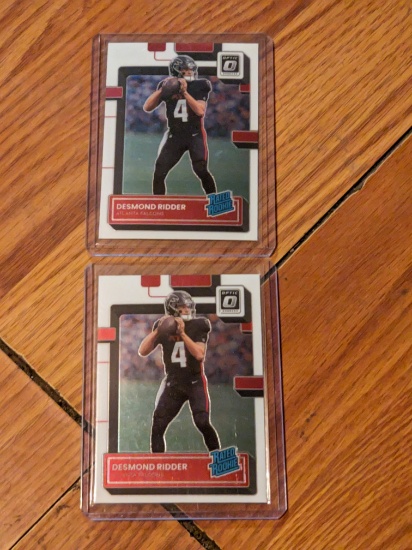 x2 Desmond Ridder lot both being 2022 Donruss optic Rated Rookie