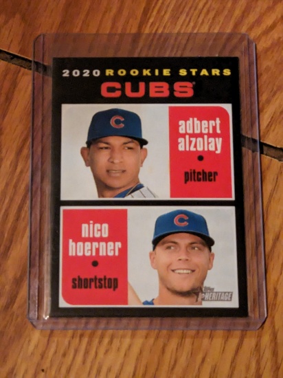 Nico Hoerner/ Adbert Alzolzay 2020 Topps Heritage Rookie Stars #121