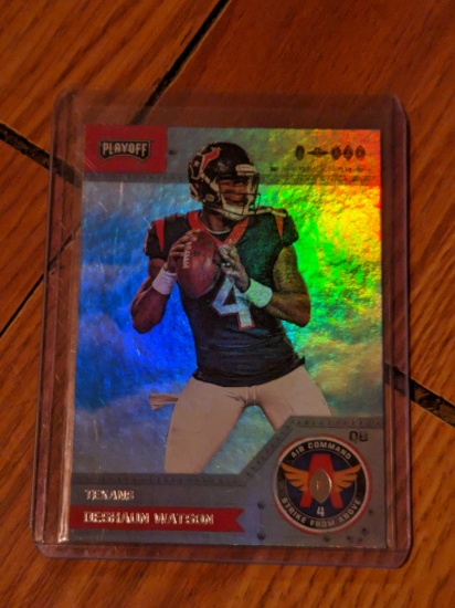 2018 Panini Playoff #19 Deshaun Watson Air Command Strike Above Houston Texans