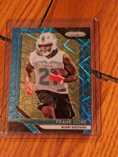 2018 Panini Prizm #86 Frank Gore teal  Parallel Insert SP