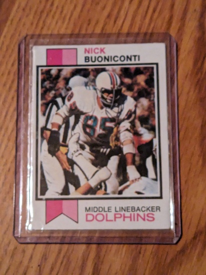 1973 Topps NICK BUONICONTI #214 Miami DOLPHINS Football Card NFL HOF