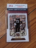 Joe Thomas autographed card with JSA coa