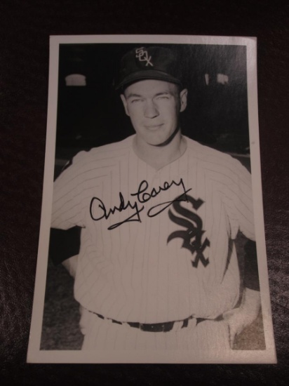 ANDY CAREY SIGNED BW POST CARD COA