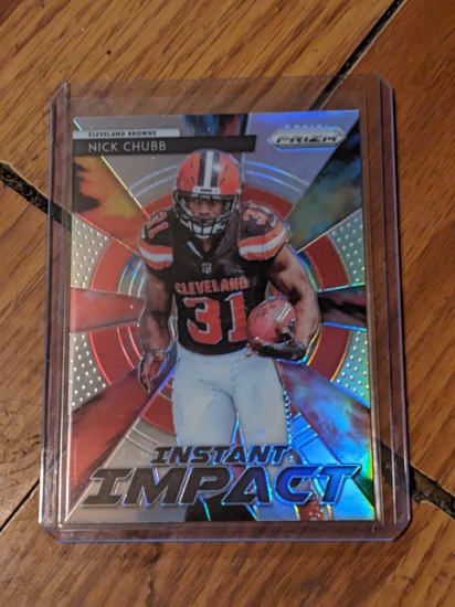 2018 Panini Prizm Nick Chubb Instant Impact Silver RC Rookie Browns #11-13