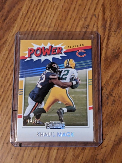Khalil Mack 2021 Panini Contenders #PP-KMA Power Players Chicago Bears