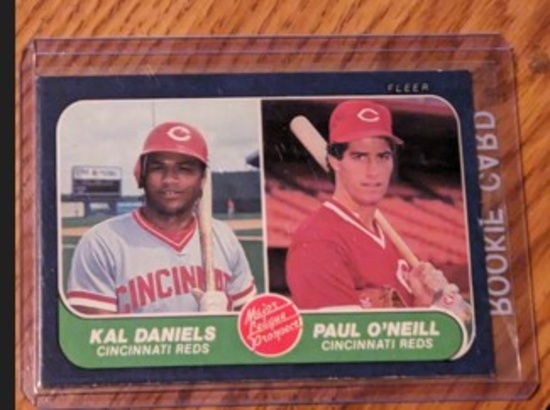 Paul O'Neill Kal Daniels Rookie Card RC 646 1986 Fleer Cincinnati Reds