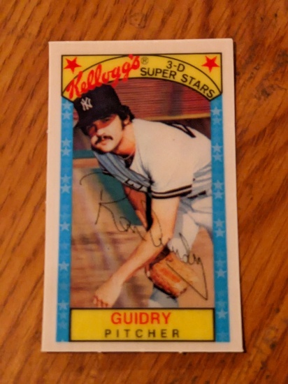 1979 Kellogg's 3-D Super Stars #11 Ron Guidry Yankees 396 Hits