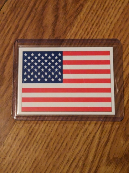 1991 Score American Flag Baseball Card #737 Desert Storm commemorative